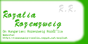 rozalia rozenzweig business card